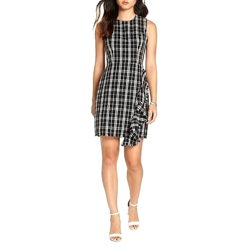 1901 Tweed Black and White Sheath Dress